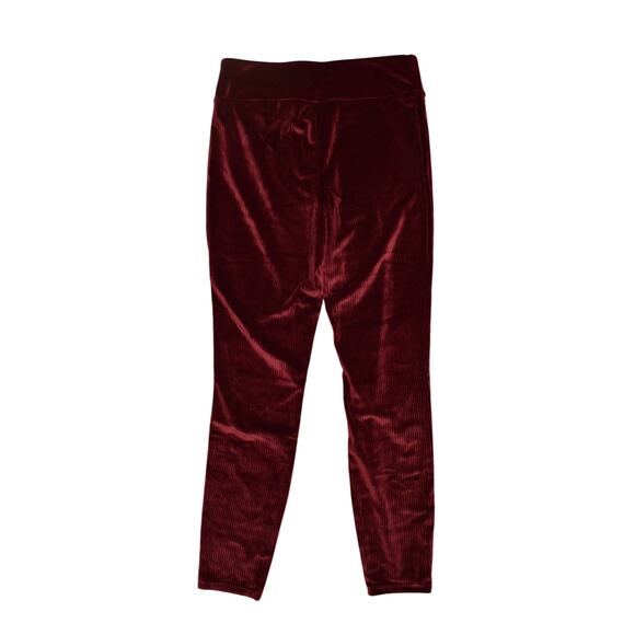 ANYBODY NEW $47 Ribbed Velour Leggings Mulberry Pull-On Elastic‎ Waist Small - Picture 2 of 3